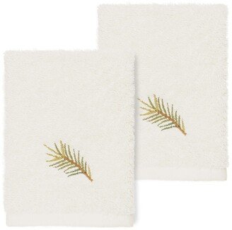 Pierre Embellished Washcloth - Set of 2 - Cream