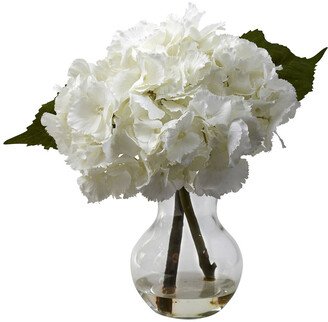 Blooming Hydrangea Arrangement With Vase