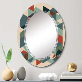 Designart 'Mid-century Retro Dimensions VII' Printed Modern Midcentury Wall Mirror