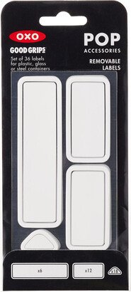 OXO POP Removable Labels Pkg/36