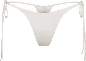 Bridal Silk Tie Side Thong | Marble