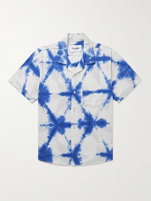 Corridor Sunrise Camp-Collar Tie-Dyed Cotton-Voile Shirt