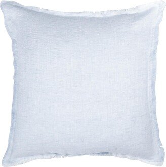 Anaya Home Sky Blue Crossdye Linen Down Throw Pillow