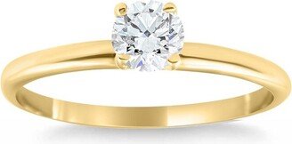 Pompeii3 14k Yellow Gold 5/8 ct Round Solitaire Diamond Engagement Ring - Size 4