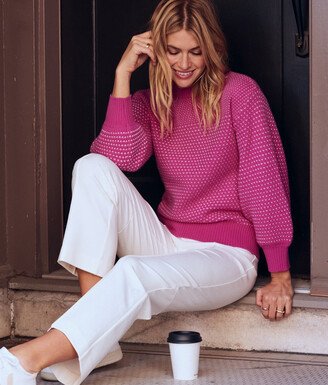 The Luxe Cashmere Blend Mix Stitch Sweater - Hibiscus & Dune