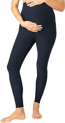 Maternity Spacedye Out of Pocket High-Waisted Midi Leggings (Nocturnal Navy) Women's Casual Pants