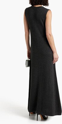 Embellished cashmere and silk-blend maxi dress