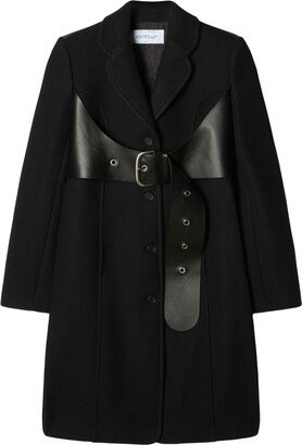 Belted Single-Breasted Coat-AJ