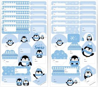 Big Dot Of Happiness Winter Penguins Holiday & Christmas Party Gift To and From Stickers 120 Ct