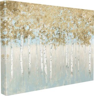 Abstract Gold-Tone Tree Landscape Painting Stretched Canvas Wall Art, 16 x 20