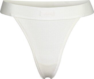 Cotton Rib Thong | Bone