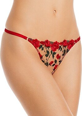 Roses & Thorns Embroidery Thong