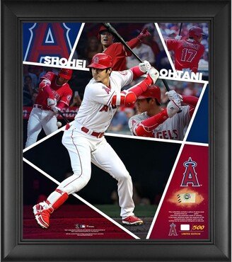 Shohei Ohtani Los Angeles Angels Framed 15 x 17 Impact Player Collage with a Piece of Game-Used Baseball - Limited Edition of 500