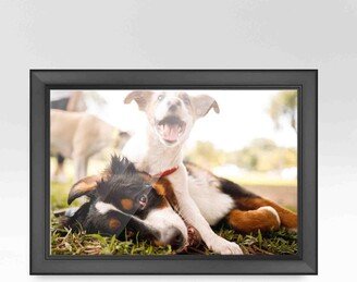 CustomPictureFrames.com 19x17 Black Picture Frame - Wood Picture Frame Complete with UV