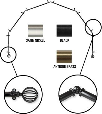 InStyleDesign Loop 6-Sided Bay Window Curtain Rod