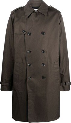 Gabardine Double-Breasted Trench Coat