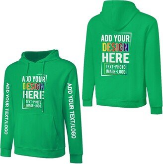 Generic Custom Hoodie Design Your Own Cotton Hooded Sweatshirts With Photo/Logo/Text For Men Women - Medium Green