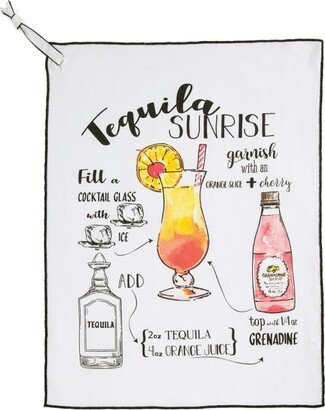 Tequila Sunrise Recipe Tea Towel