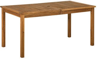 Hewson Acacia Wood Patio Outdoor Dining Table