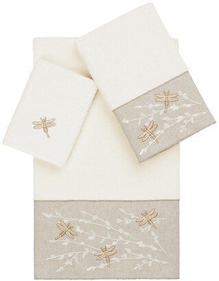 Braelyn 3-Piece Embellished Towel - Cream