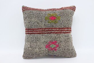 Turkish Pillow, Kilim Pillow Covers, Brown Cushion, Patterned Cushion Case, Mom Gift 3586