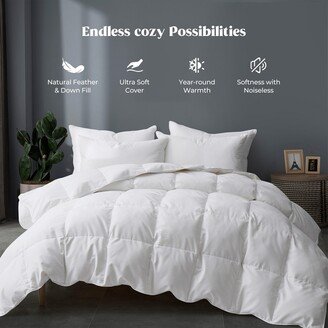 Peace Nest All Season White Goose Feather Down Comforter Duvet Insert