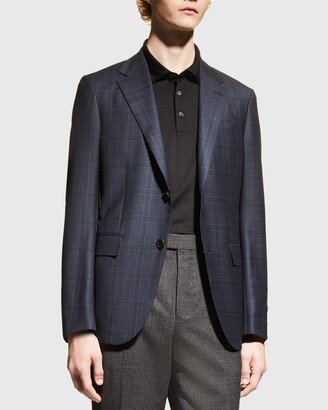 Men's Plaid Wool Sport Jacket