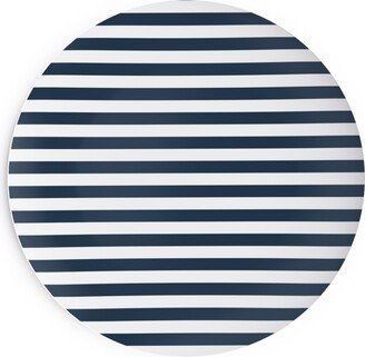 Salad Plates: Horizontal Stripe Salad Plate, Blue