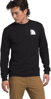 Long Sleeve Jumbo Half Dome Tee (TNF Black/TNF White) Men's Clothing