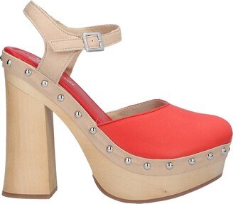 Mules & Clogs Red-AA