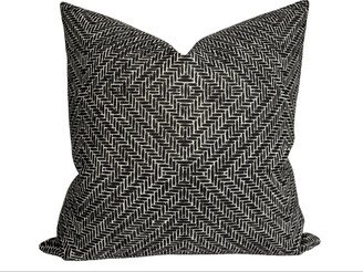 Rattan Pillow Cover in Jet, Designer Covers, Decorative Pillows