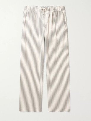 Striped Organic Cotton-Poplin Pyjama Trousers