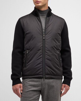 Men's Wool and Nylon Full-Zip Jacket