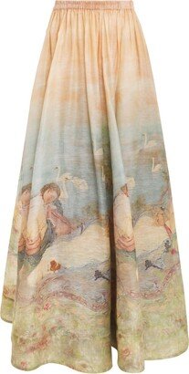 Luminosity Ruched Maxi Skirt-AA