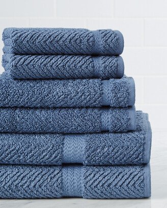 Herringbone Weave 6Pc Towel Set-AB