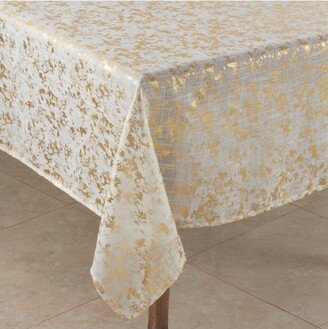 Saro Lifestyle Brushed Foil Tablecloth, Gold, 52 x 52