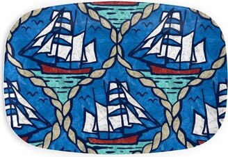 Serving Platters: Maritime Serving Platter, Blue