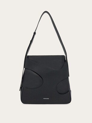 Man Shoulder bag with cut-out detailing Black