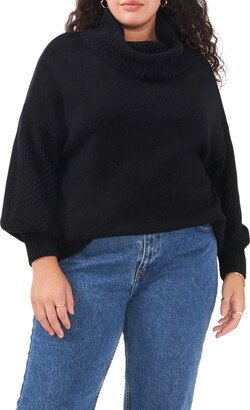 Drop Shoulder Turtleneck Sweater