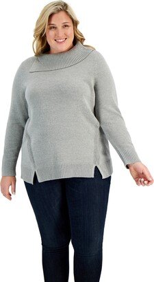 Plus Size Funnel-Neck Sweater, Created for Macy's