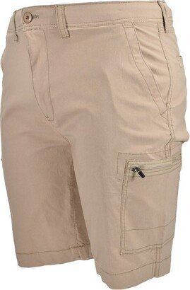 Wearfirst Men's Switchback Stretch Cotton-Nylon Zippered Cargo Short | Chinchilla