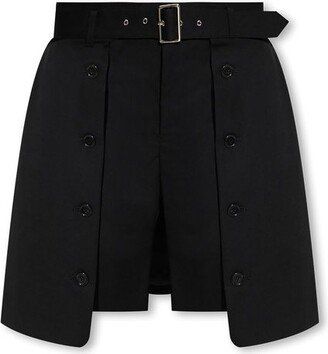 Belted-Waist Shorts-AA