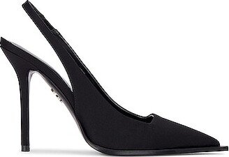 Sling Back Satin Pump in Black