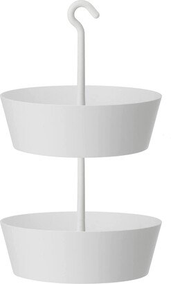 Sunny Round Hanging Two-Tier Planter 12 Inch White