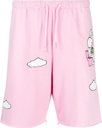 Bunny and Clouds Jogging Shorts-AA