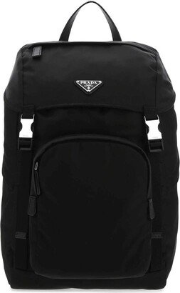 Logo Plaque Buckled Backpack-AA