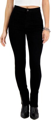 Juniors' Split-Hem Stretch Skinny Jeans