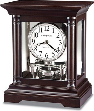 Curata Cassidy Black Coffee Finish Wood Chiming Quartz Mantel Clock