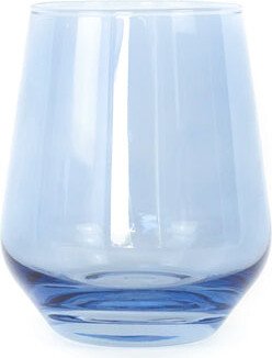 Estelle Colored Glass Stemless Wine Glass, Set of 6