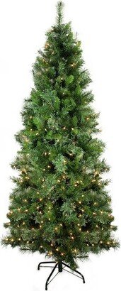 Northlight 7.5' Prelit Artificial Christmas Tree Mixed Cashmere Pine Medium - Clear Lights